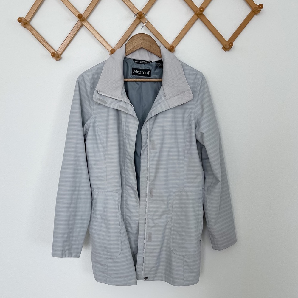 Marmot Membrain Light Grey Striped Jacket